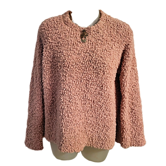 Hippy Rose ▪︎ Rose colored Soft & Stretchy Sweater in sz Lg - Picture 2 of 3